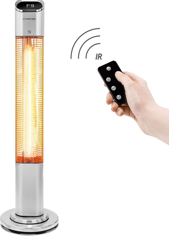TROTEC Infrarot-Terrassenheizung IRS 2050 E – mit Fernbedienung und 45°-Schwenkfunktion