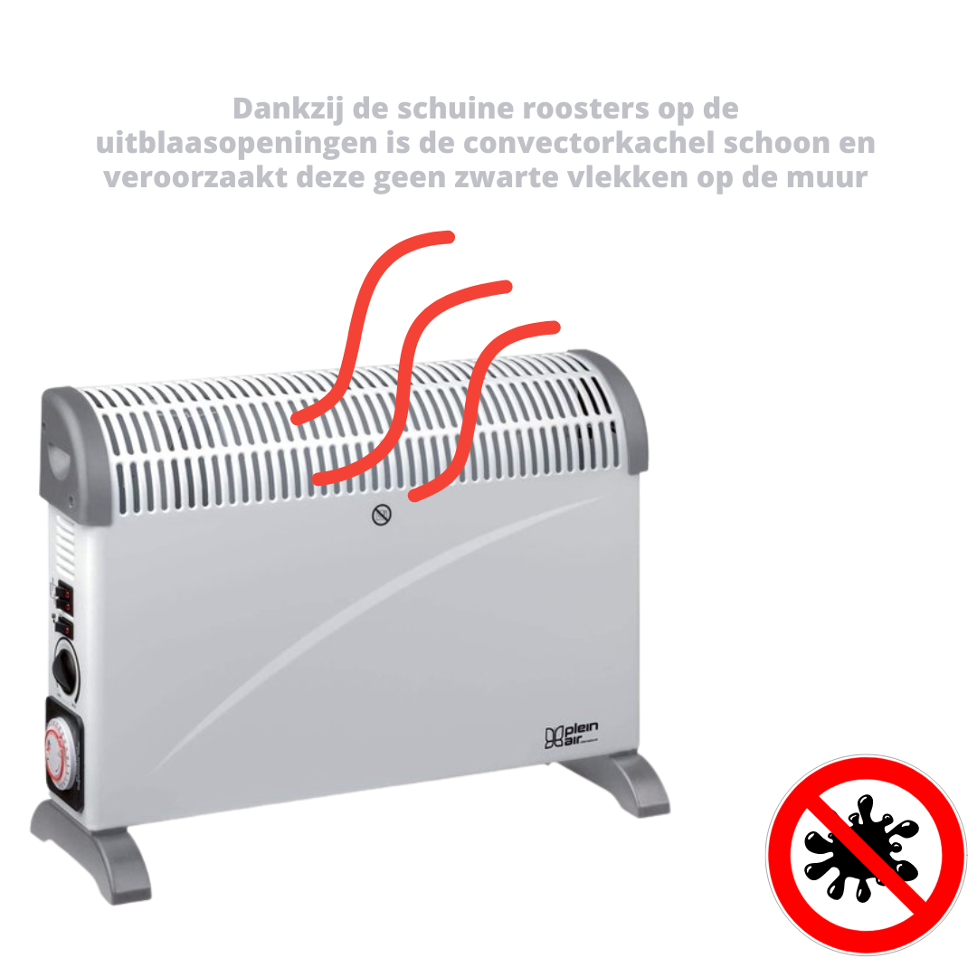 Plein Air - Konvektor-Heizung TC-T24 - 3 Heizstufen - 2000W - bis zu 20m² - weiß
