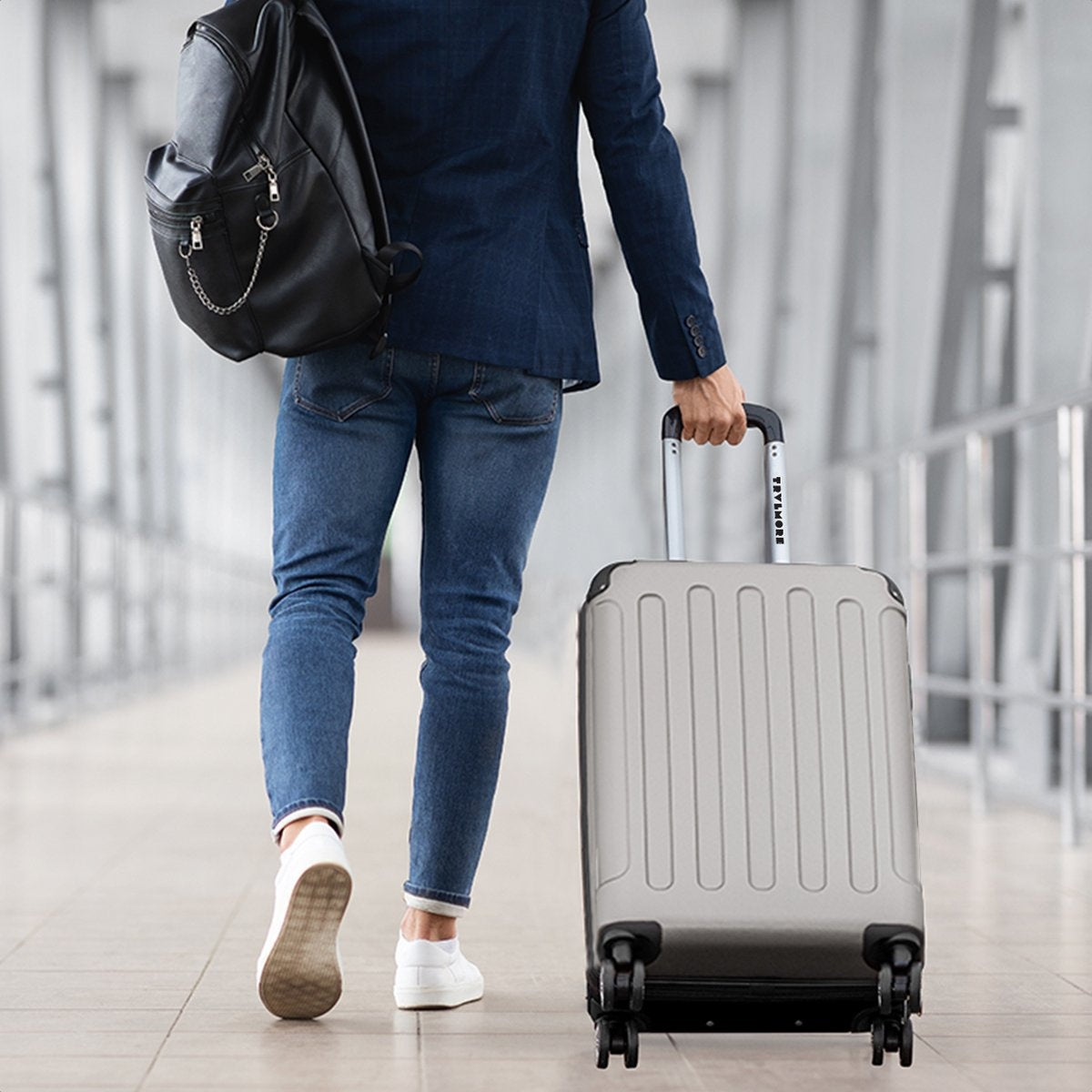 TRVLMORE - Koffer - Handgepäck - 54x36x20cm - 38L - Champagner