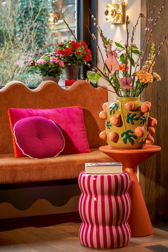 Mica Decorations Künstliche Pflanze - Azalee - Rot - im Topf - 31 cm - künstliche Pflanzen