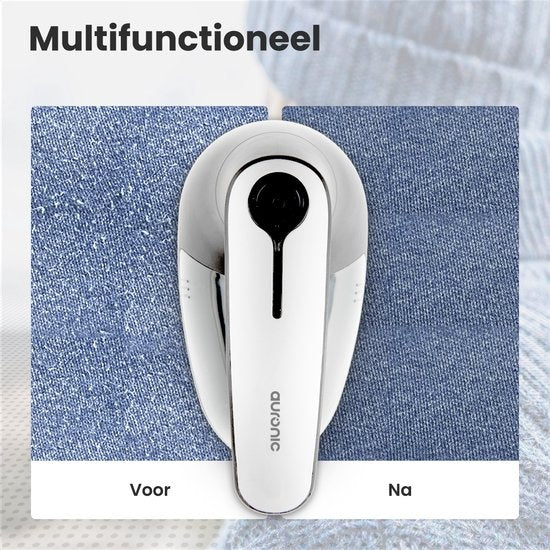 Auronic Elektrischer Fusselentferner - Kabellos - 2 Extra-Aufsätze - Weiß