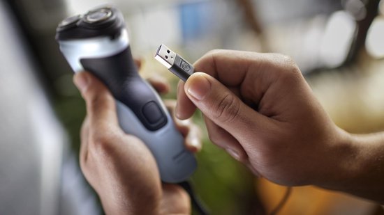 Philips Shaver 3000X X3003/00 – Nass- und Trockenrasur – Rasierer für Männer – Mit Trimmer – Blau
