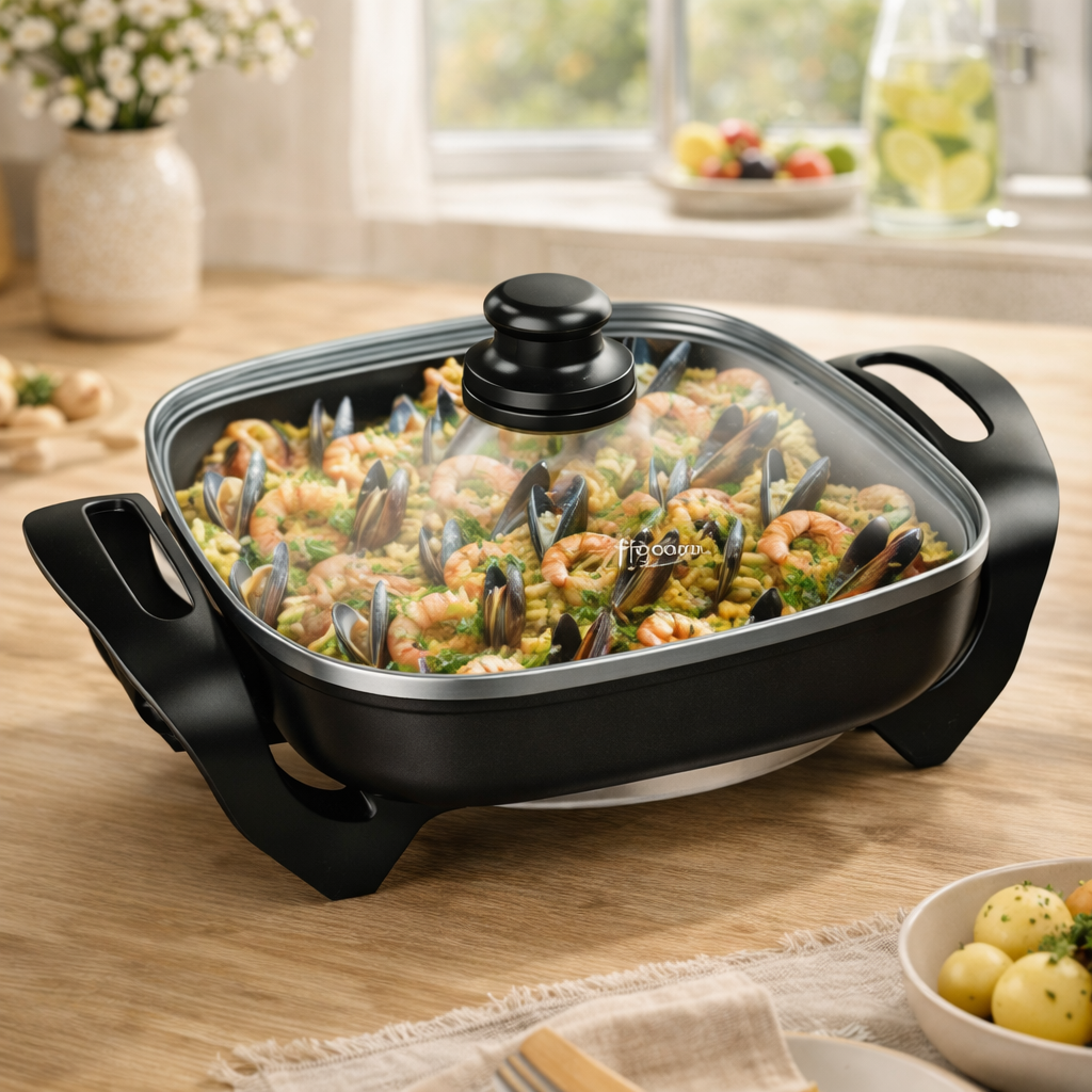 Skoov 2-in-1 Elektro BBQ Grill – Mit Hotpot & Deckel – Antihaft – Indoor Grill - Schwarz
