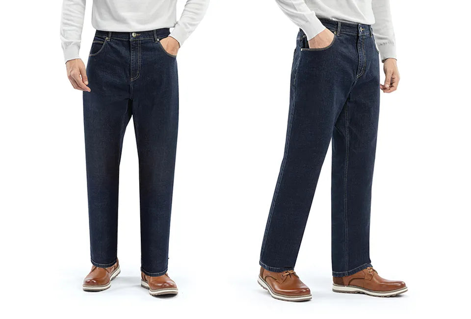 Milanoro - Jeans Hose Denim - W31 / L30 - Schwarz Blau - Straight Fit mit geraden Beinen - Zeitloses 5-Pocket Modell - Optimaler Komfort