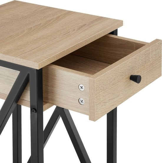 tectake - Beistelltisch Dayton - Industrie - hellbraun -35 x 35 x 70,5 cm - 404452