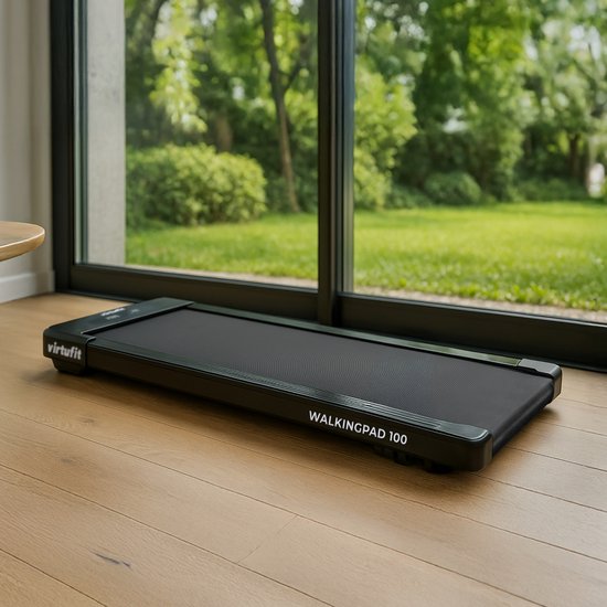 Virtufit - Walkingpad 100 - Laufband - Walkingpad - Integriertes Display - 12 Programme - Max. 8 km/h - Inklusive Fernbedienung - Einfache Aufbewahrung