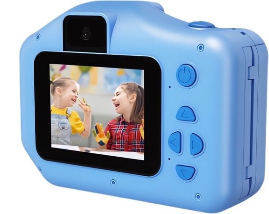 Denver Kinderkamera Full HD mit Drucker - Selfie-Kamera - 48MP - Digitalkamera Kinder - Foto und Video - Spiele - KPC1370 - Blau