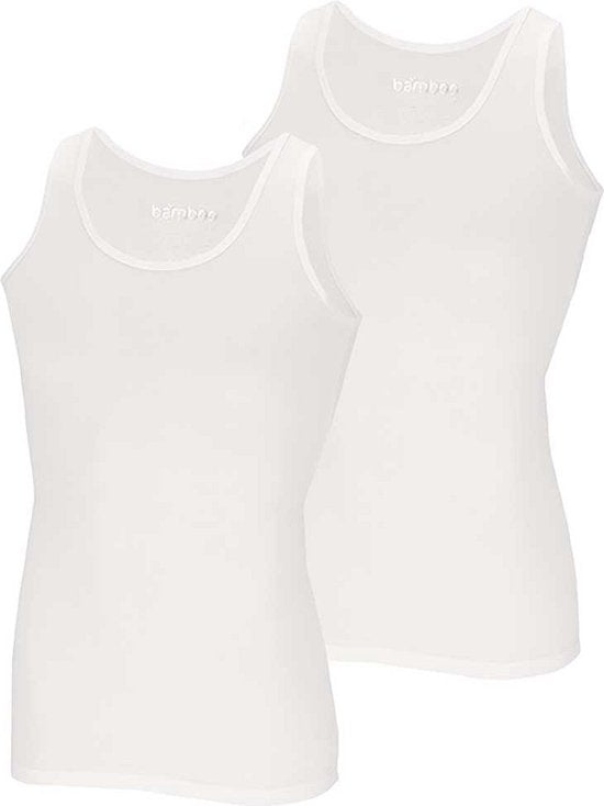 Bambus - Herrenhemden - Herrenunterhemd - 2er-Pack - Weiß - XXL - Herren Tanktop - Herren Singlet - Bambus - Apollo