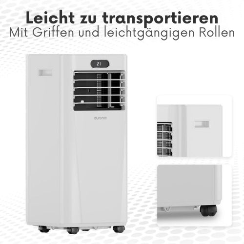 Auronic Mobile 3-in-1 Klimaanlage - 7.000 BTU mit 2 Fensterabdichtungskits - kühlt bis zu 20 m² - Weiß