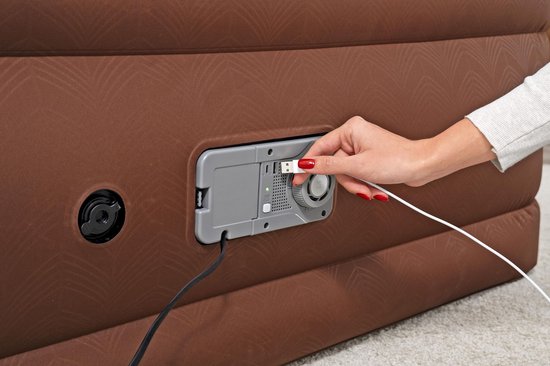 AlwayzAire Fortech Queen Luftmatratze mit integrierter Comfort Choice+ Doppelpumpe, 2,03 m x 1,52 m x 51 cm