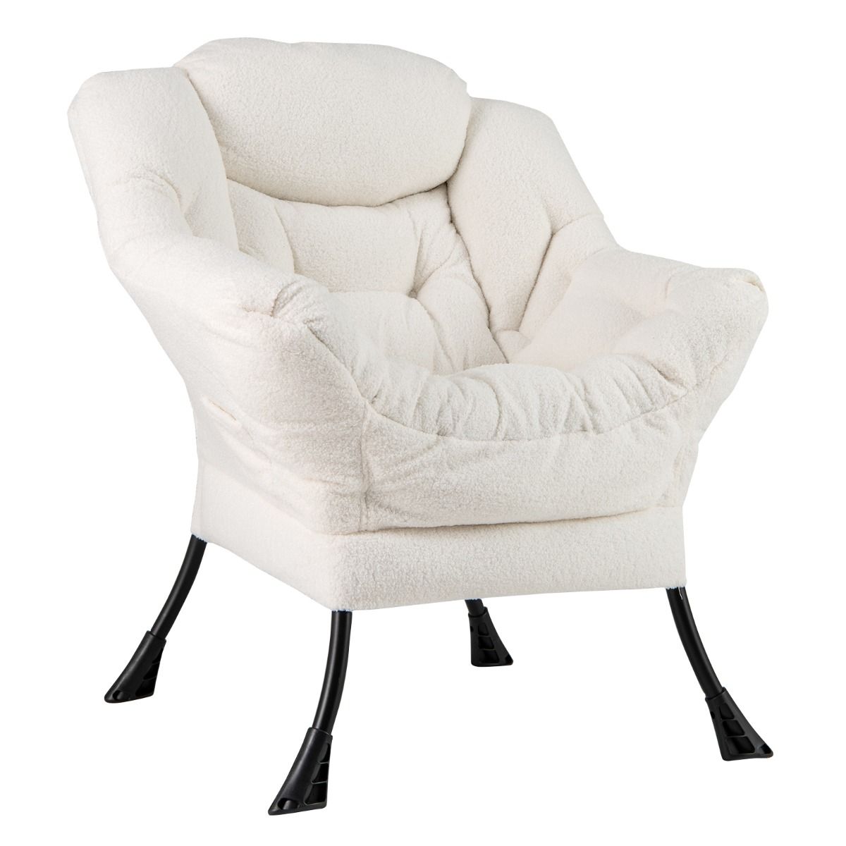 Coast Relaxsessel – Gepolsterter Loungesessel mit Kopfkissen – Staufach – Beige
