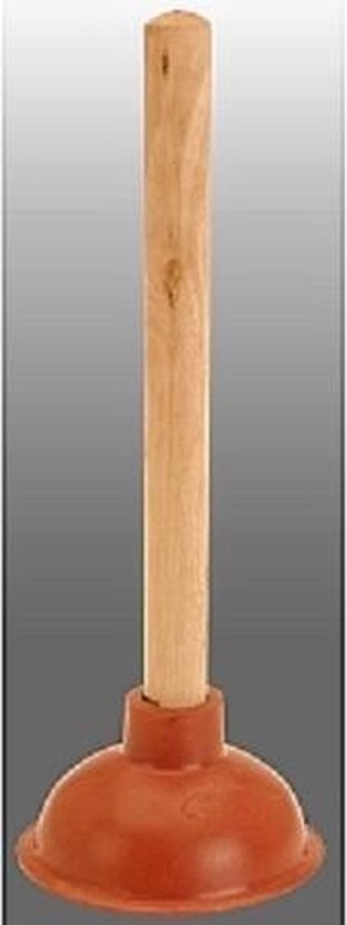 Einfacher Gummi-Abflussreiniger mit Holzstiel