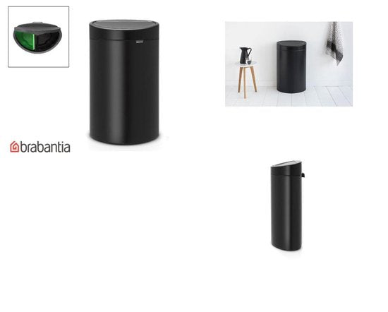 Touch Bin New Wertstoffbehälter 23+10 Liter Schwarz