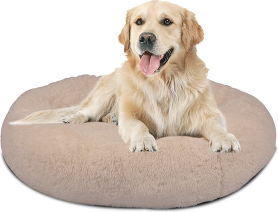 Peaceful Pooch L – flauschiges Hundebett – 94 cm Durchmesser – zusammenklappbar – in verschiedenen Größen erhältlich. Katzenbett – waschbar – herausnehmbare Füllung – entspannt Gelenke und Muskeln – rutschfester Noppenboden