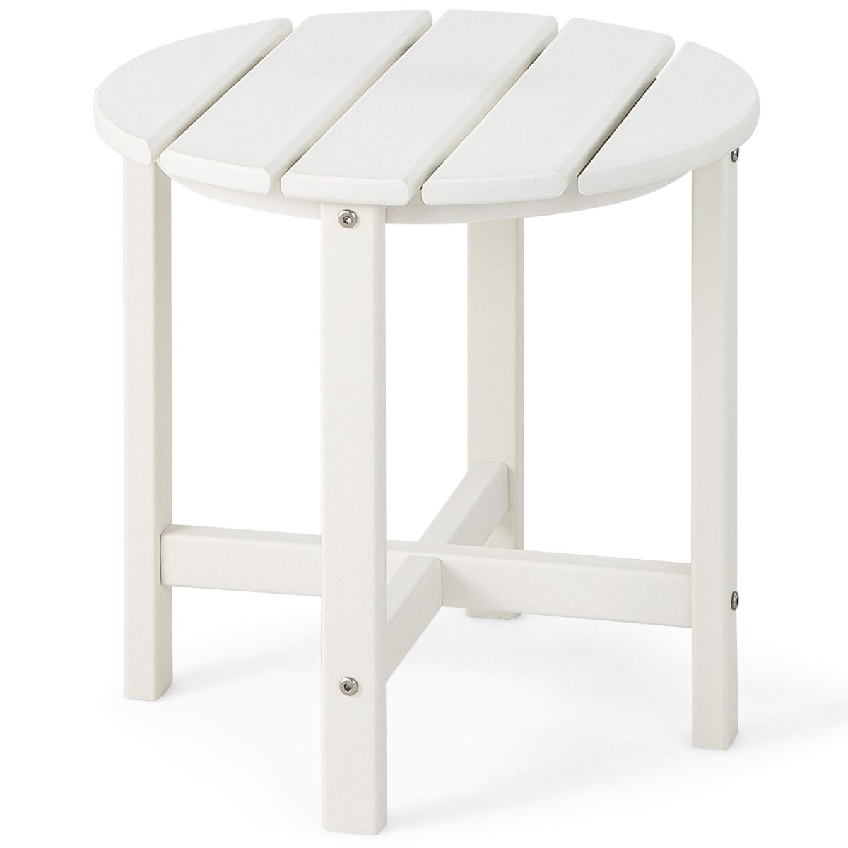 Coast Beistelltisch – rund – wetterfestes HDPE – weiß 46 x 46 x 46 cm