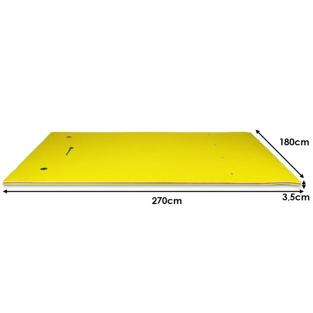 Coast Schwimmende Matte - Schwimmendes Floß - 270 x 180cm - Gelb - bis zu 300kg