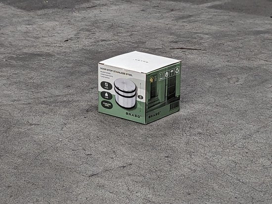 BRASQ Türstopper mit Anti-Rutsch-Edelstahl 1,1 Kg - Für den Innen- und Außenbereich - Türpuffer mit Gummischutz Ø9 x 7,5 cm