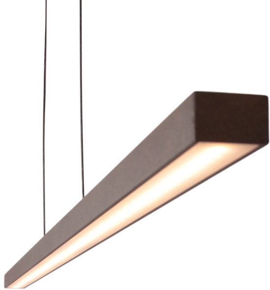 Hängeleuchte Bande 3995CA Kakao – trendige Metall-Hängeleuchte, 150 cm breit, mit höhenverstellbarem System und integrierter LED von Steinhauer