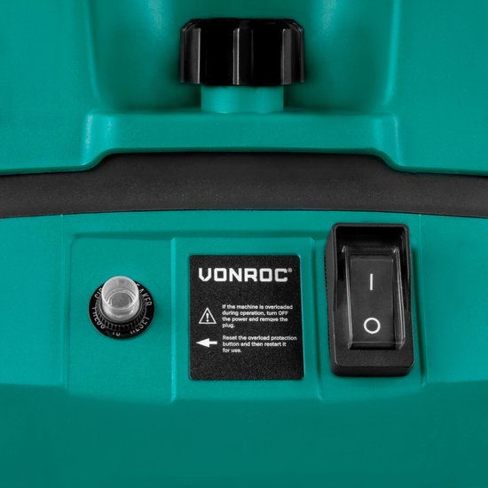 VONROC Schredder/Häcksler 2500W - Für Äste bis zu Ø45mm - Inkl. 45L Auffangbeutel & Schiebestock