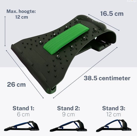 Nackentrainer Nackenmassagegerät - Rückentrainer mit Nackenmassage - Rückentrainer Earkings Green