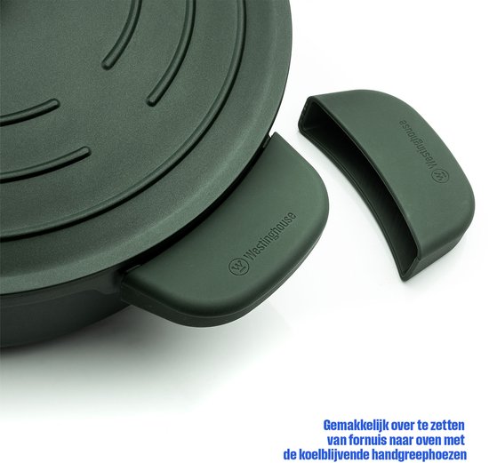 Westinghouse Performance Bratpfanne – Ø 24 cm – Induktionspfanne – inklusive Deckel – grün