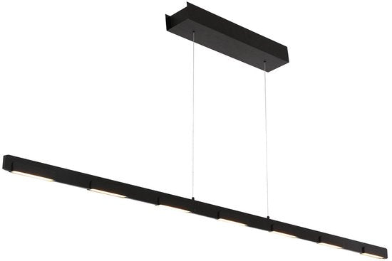 Hängeleuchte Bloc 3297ZW Schwarz mit höhenverstellbarem Kabelzug, Glas und Metall – Steinhauer
