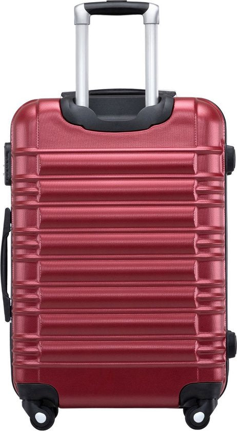 Trolley Reisekoffer Set / Kofferset Rom - 4-teilig - Rot - ABS
