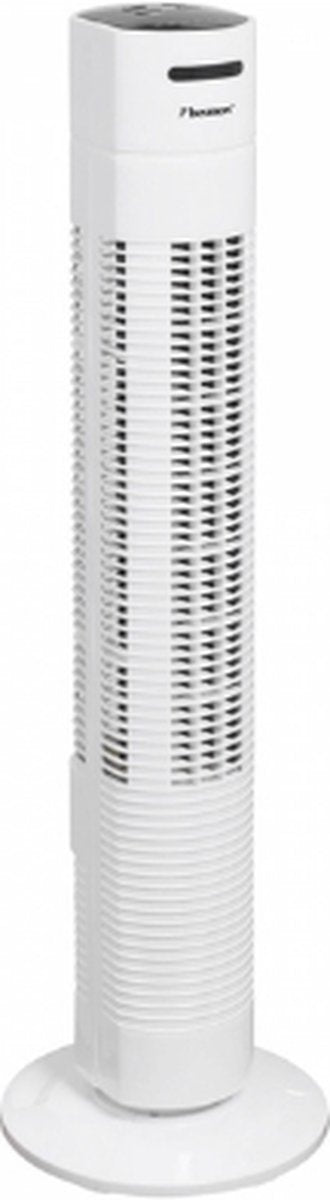 Bestron Turmventilator mit Fernbedienung, Ventilator mit 3 Geschwindigkeitsstufen & 75Â° Grad Drehfunktion, inkl. Timer, Höhe: 78 cm, 35W, AFT770WRC, Farbe: weiß