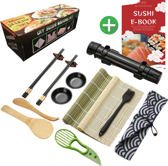 Sushi Set XXL - Sushizubereiter - Sushi Bazooka Set - Schwarz