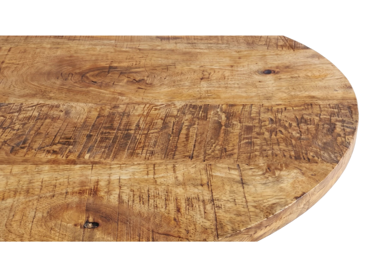 White Label Couchtisch Zurich – Mangoholz und Eisen – 100 cm