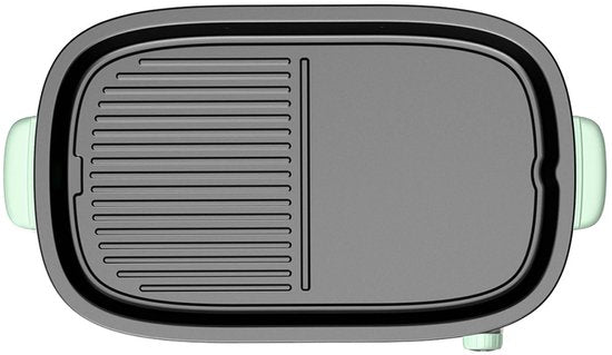 Bear Elektrischer Grill & Hot Pot 2-in-1 – 4 l – 1200–1400 W – frei einstellbare Temperatur (0–230 °C) – abnehmbare Grillplatte und Pfanne