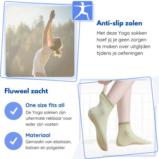 Hilvard Pilates Socken - Yoga Socken - Knöchelsocken - 3 Paar - Schwarz und Weiß - Rutschfeste Socken - Einheitsgröße