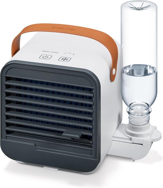 Beurer LV 50 Fresh Luftkühler – Luftkühler & Tischventilator – Kompakt – Tragbar – 3 Geschwindigkeitsstufen – Inkl. Flasche und Micro-USB-Kabel – 3 Jahre Garantie – Weiß