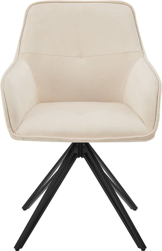 Esszimmerstuhl / Drehstuhl / Eimerstuhl Clyde - Beige - Metallgestell