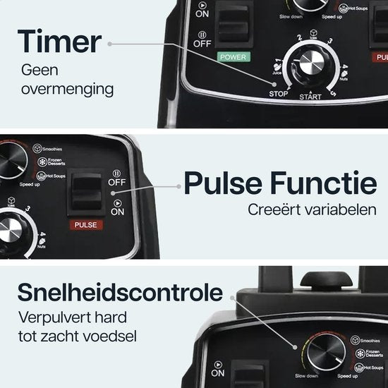 ProTrue - Extreme Blender - Smoothie-Mixer - Fruchtmixer - 2L - 2000W