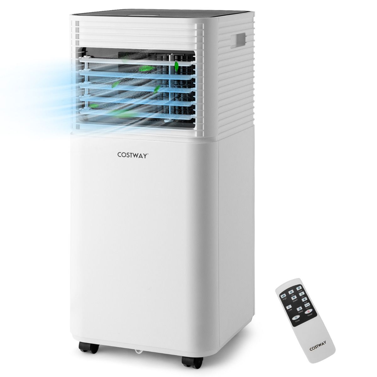 Coast Tragbare Klimaanlage 4-in-1 – 7000 BTU – 15 m² – Luftkühler, Luftentfeuchter & Ventilator – Schwarz