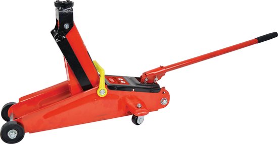 Carpoint Garagenheber - Mobil - Hydraulisch - Maximale Tragfähigkeit 2000KG - Hubhöhe von 130-380mm - Automatisches Sicherheitsventil - Lange Pumpenstange - Lenkrollen - Mit TüV/GS Produktzertifizierung