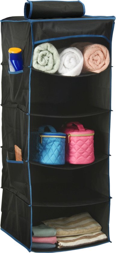 Redcliffs Tent Organizer - Hängeorganizer mit 5 Fächern - 34x34x85cm-600D Oxford Polyester-PU beschichtet