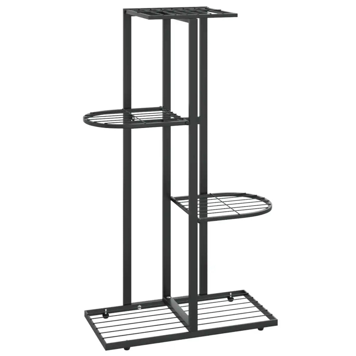 Minghou Pflanzenständer – 4 Ebenen für 5 Töpfe – 22,1 × 42,9 × 76 cm – Schwarz