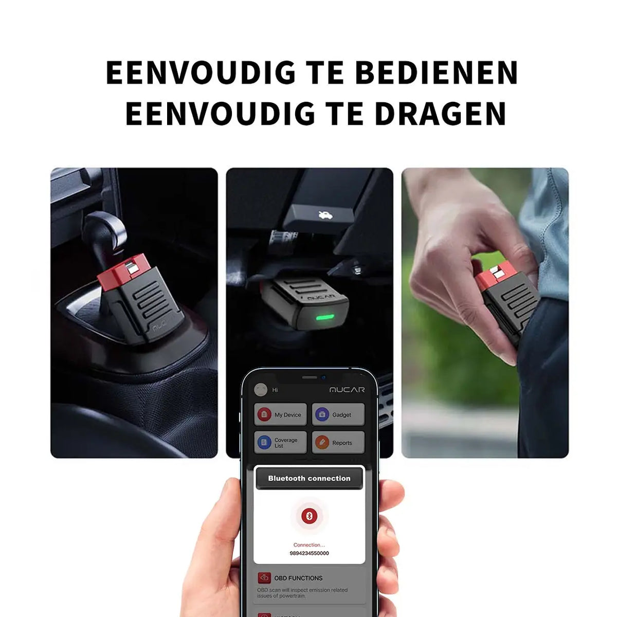 MUCAR BT200 Pro OBD2-Scanner mit Bluetooth, lebenslang kostenlose Vollsystemdiagnose, 15 Reset-Dienste (1 Jahr kostenlos), alle OBD2-Funktionen, kompatibel mit über 128 Automarken, für iOS und Android