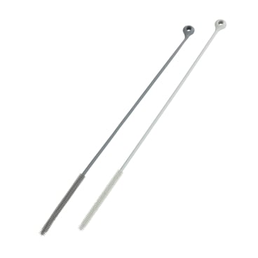 WENKO Triko Strohhalm-Bürsten-Set – 2-teilig – 26 cm – Grau/Grün