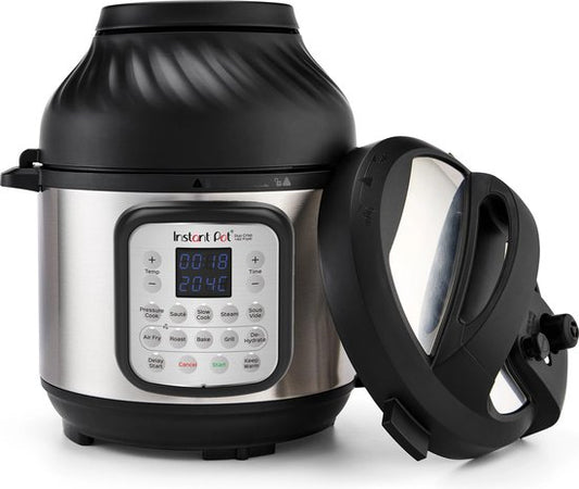 Instant Pot Duo Crisp 5,7 l Multikocher + Heißluftfritteuse – 11-in-1 – Schnellkochtopf – Slow Cooker – Sous-vide – Heißluftfrittieren – Dämpfen – Backen – Bis zu 6 Portionen