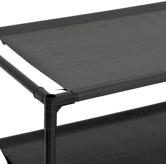 5Five Schuhregal Intissa – 3-stöckig – Metall/Kunststoff – 57 x 25 x 39 cm – für 9 Paar Schuhe – schwarz