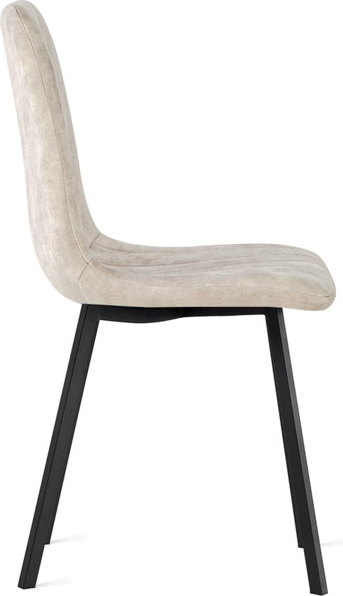 Multifurn – Esszimmerstuhl „Minsk“ (Velvet, Taupe, 2er-Set)