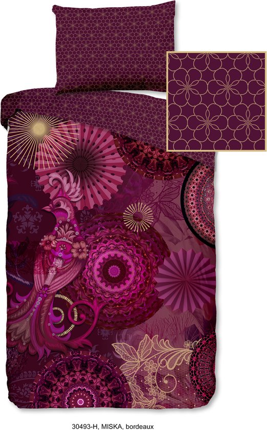 Hip - Bettbezug "Miska" - Bordeaux - 140x200 cm