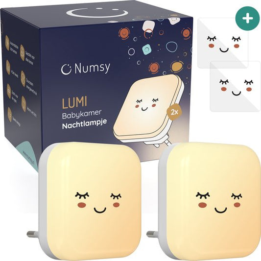 Numsy - Nachtlicht für Babys und Kinder - LED - Steckdose - Automatischer Lichtsensor