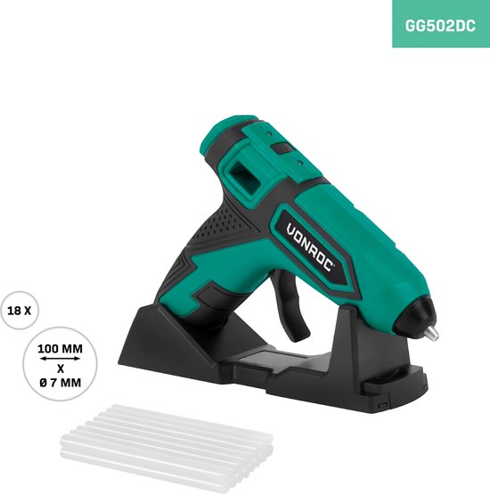 VONROC Akku-Klebepistole 4V - 1.5Ah - Inkl. 8 Klebepistolen Ø7x100mm