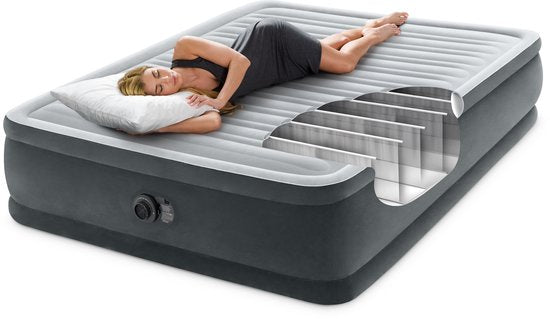 Intex Queen Comfort-Plush Luftbett mit eingebauter Pumpe - 203x152x46 cm