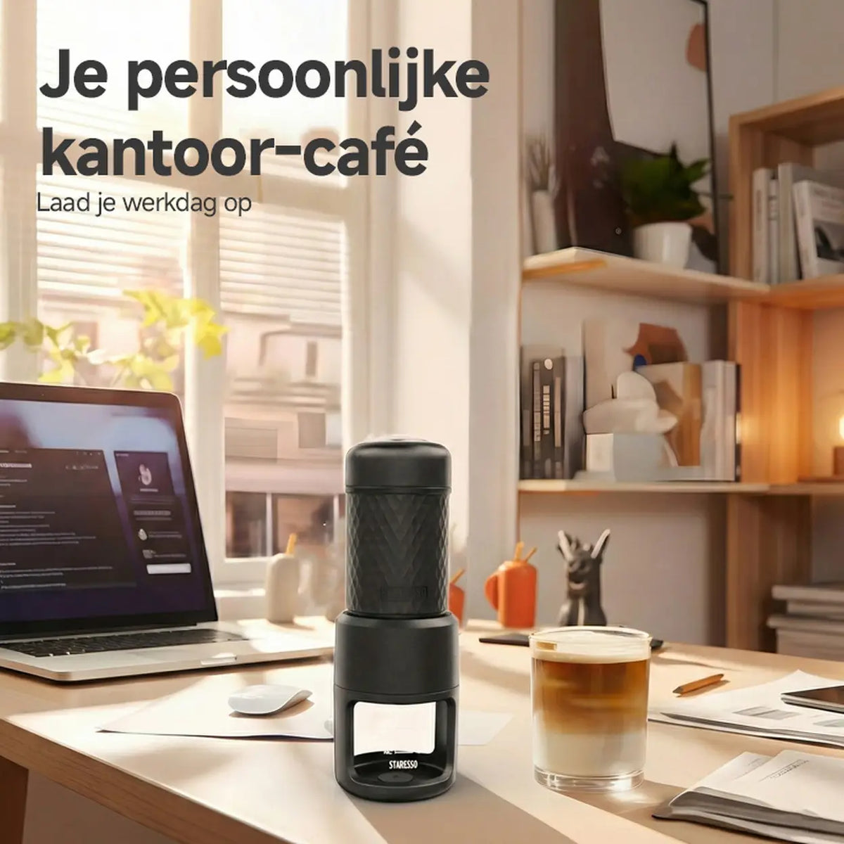 STARESSO tragbare manuelle Espressomaschine – Kapseln und gemahlener Kaffee