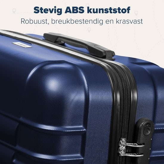 TRVLMORE - Koffer - Handgepäck - 54x36x20cm - 38L - Dunkelblau